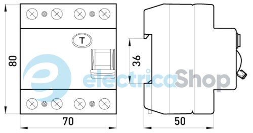 Устройство защитного отключения (УЗО) e.industrial.rccb.4.63.30, 4р, 63А, 30мА i0220007 E.NEXT
