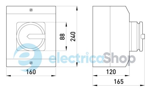 Пакетний перемикач в корпусі e.industrial.sb.1-0.3.100, 3р, 100А (0-1) i0360004 E.NEXT
