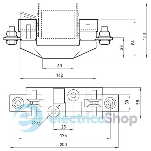 Тримач запобіжника плавкого e.fuse.NT1.h, габарит 1, 250А i0760067 E.NEXT