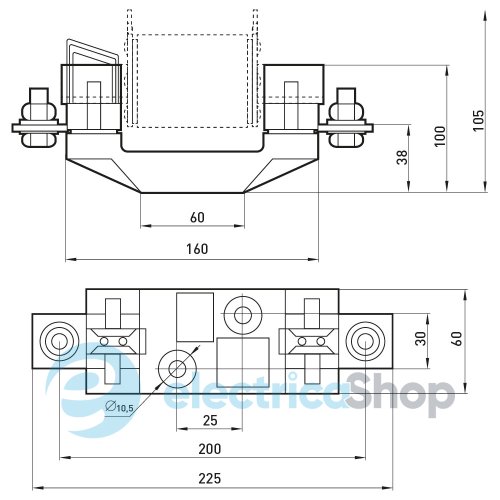 Тримач запобіжника плавкого e.fuse.NT2.h, габарит 2, 400А i0760068 E.NEXT