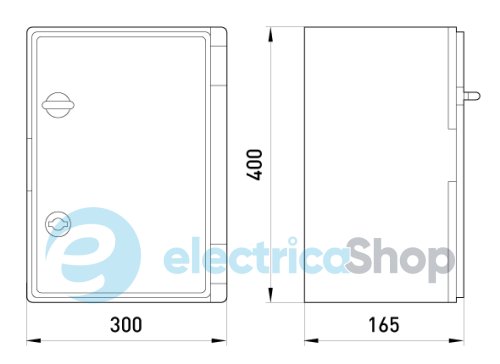 Корпус ударопрочный с АБС e.plbox.300.400.165.blank, 300х400х165мм, IP65 CP5003 E.NEXT