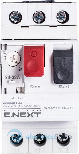 Автоматический выключатель защиты двигателя DIN e.mp.pro.32, 24-32А p004021 E.NEXT