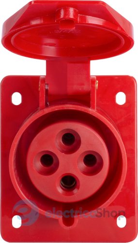 Силовая встраиваемая розетка e.socket.pro.4.32.wall, 4п., 380V, 32A, (424) p012013 E.NEXT