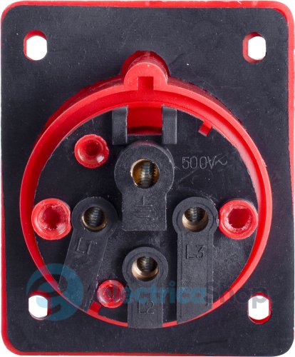 Силовая встраиваемая розетка e.socket.pro.4.32.wall, 4п., 380V, 32A, (424) p012013 E.NEXT