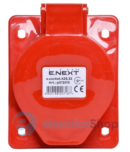 Силовая встраиваемая розетка e.socket.pro.5.32.wall, 5п., 380V, 32A, (425) p012015 E.NEXT