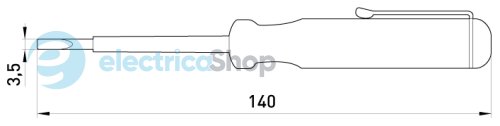Индикатор-отвертка e.tool.test02 140х3,5 прямой шлиц АС100-500В t001102 E.NEXT