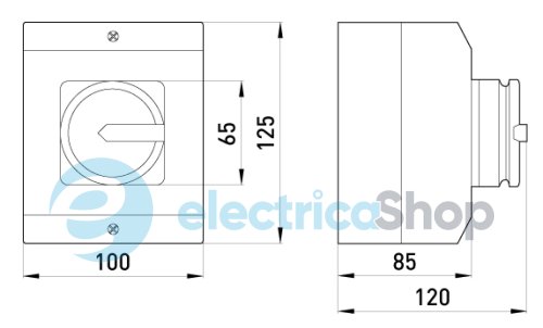 Пакетний перемикач в корпусі e.industrial.sb.1-0.4.32, 4р, 32А (0-1) i0360009 E.NEXT