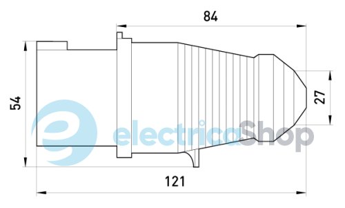 Силовая вилка переносная e.plug.pro.4.16, 4п., 380V, 16A, (014) p011004 E.NEXT