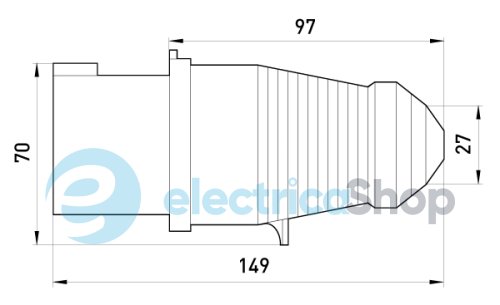 Силовая вилка переносная e.plug.pro.5.32, 5п., 380V, 32A, (025) p011008 E.NEXT