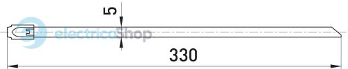 Кабельная стяжка металлическая покрытая PPA e.steel.tie.ppa.5.330, 330мм s019093 E.NEXT