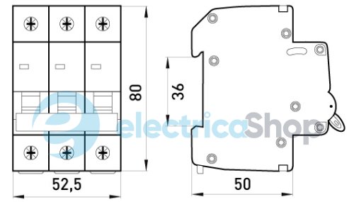 Вимикач навантаження на DIN-рейку e.is.3.50, 3р, 50А p008009 E.NEXT