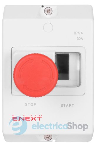 Корпус пластиковый IP54 e.mp.pro.box с кнопкой "Стоп" p004036 E.NEXT p004036 E.NEXT