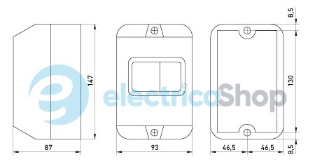 Корпус пластиковый IP54 e.mp.pro.box с кнопкой "Стоп" p004036 E.NEXT p004036 E.NEXT