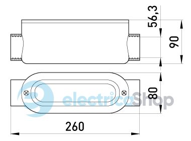 Соединитель ревизионный прямой e.industrial.pipe.db.revise.direct.2" для труб 2" i0550006 E.NEXT
