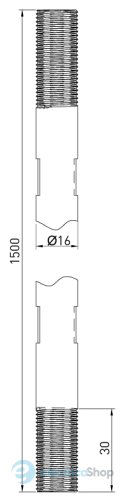 Стержень заземления 16/1500 мм, оцинк. z0010022 E.NEXT