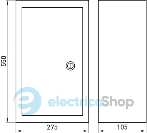 Корпус e.mbox.stand.n.48.z металлический, под 48 мод., навесной, с замком s0100124 E.NEXT