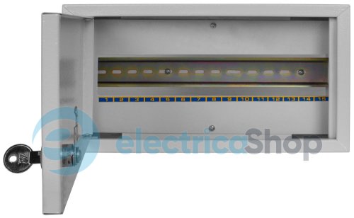 Корпус e.mbox.stand.n.15.z металлический, под 15 мод., навесной, с замком s0100023 E.NEXT