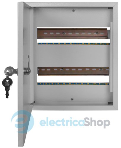 Корпус e.mbox.stand.n.24.z металлический, под 24 мод., навесной, с замком s0100025 E.NEXT