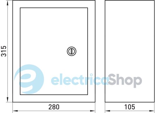 Корпус e.mbox.stand.n.24.z металлический, под 24 мод., навесной, с замком s0100025 E.NEXT