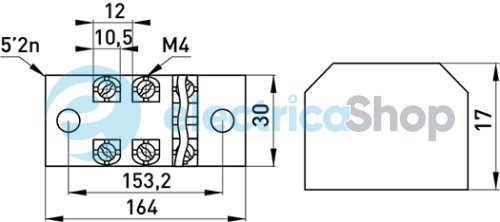 Клеммная колодка защищена e.tc.protect.25.12, 25А, 12 полюсов p056010 E.NEXT p056010 E.NEXT