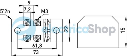Клеммная колодка защищена e.tc.protect.15.6, 15А, 6 полюсов p056003 E.NEXT p056003 E.NEXT