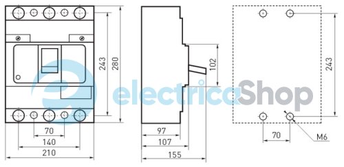 Силовой автоматический выключатель e.industrial.ukm.630SL.630, 3р, 630А i0660021 E.NEXT