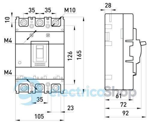 Силовой автоматический выключатель e.industrial.ukm.250S.175, 3р, 175А i0010013 E.NEXT