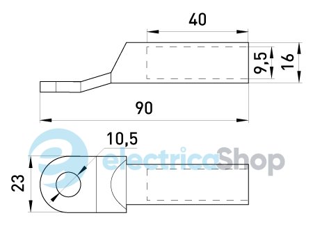 Медно-алюминиевый кабельный наконечник e.end.stand.ca.dtl.1.50 s038005 E.NEXT