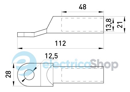 Медно-алюминиевый кабельный наконечник e.end.stand.ca.dtl.1.95 s038007 E.NEXT
