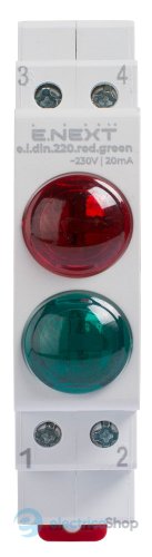 Индикатор на DIN-рейке e.i.din.220.red.green, красно-зеленый p059007 E.NEXT