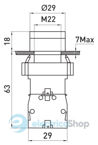 Кнопка с подсветкой e.mb.bw3461 красная, без фиксации, 1NC p0810103 E.NEXT