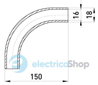 Угловой соединитель металлический e.industrial.pipe.angle.1/2" без резьбы, 90 град. i0400001 E.NEXT