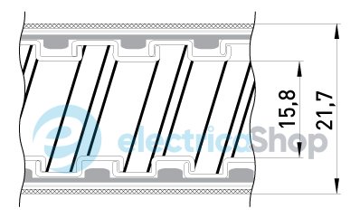 Металорукав e.met.sleeve.stand.proof.braid.15 ізольований, в металевій оплітці s050002 E.NEXT (50 метрів)