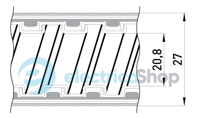 Металорукав e.met.sleeve.stand.proof.braid.18 ізольований, в металевій оплітці s050003 E.NEXT (50 метрів)