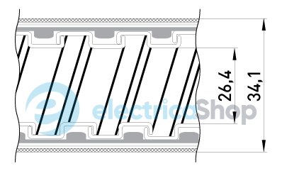 Металорукав e.met.sleeve.stand.proof.braid.25 ізольований, в металевій оплітці s050004 E.NEXT (50 метрів)
