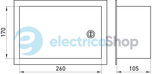 Корпус e.mbox.stand.w.12.z металлический, под встраиваемый 12 мод. с замком s0100021 E.NEXT