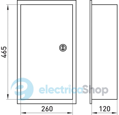 Корпус e.mbox.stand.w.36.z металлический, под встраиваемый 36 мод. с замком s0100026 E.NEXT