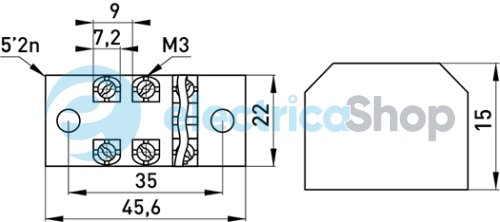 Клеммная колодка защищена e.tc.protect.15.3, 15А, 3 полюса p056001 E.NEXT p056001 E.NEXT