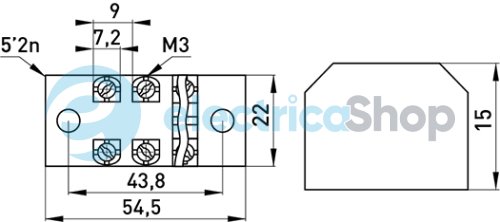 Клеммная колодка защищена e.tc.protect.15.4, 15А, 4 полюса p056002 E.NEXT p056002 E.NEXT