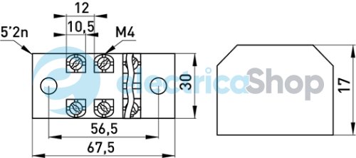 Клеммная колодка защищена e.tc.protect.35.4, 35А, 4 полюса p056012 E.NEXT p056012 E.NEXT