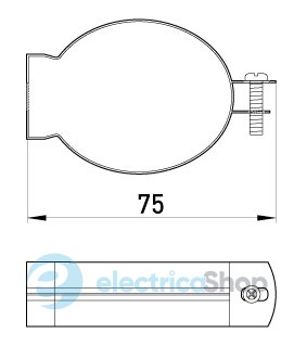 Крепление металлическое e.industrial.pipe.clip.hang.1-1/4" для подвески труб i0470004 E.NEXT