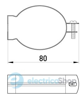 Крепление металлическое e.industrial.pipe.clip.hang.1-1/2" для подвески труб i0470005 E.NEXT