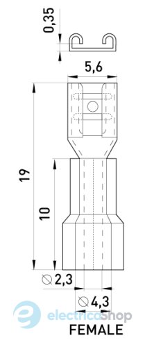 Изолированный наконечник e.terminal.stand.fdd2.187.8 (dd.f.1,5.2,5), 100шт s4041007 E.NEXT