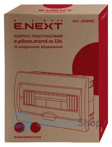 Корпус пластиковый 12-модульный e.plbox.stand.w.12k, встроенный s029103 E.NEXT