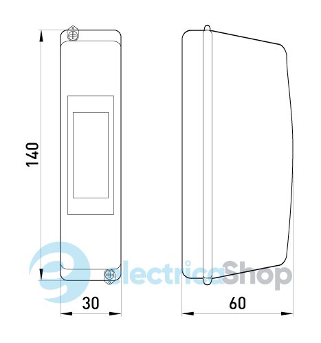 Корпус пластиковый 1-модульный e.plbox.stand.01, без дверцы CSU1011 E.NEXT