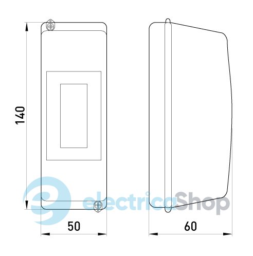 Корпус пластиковый 2-модульный e.plbox.stand.02, без дверцы CSU1012 E.NEXT