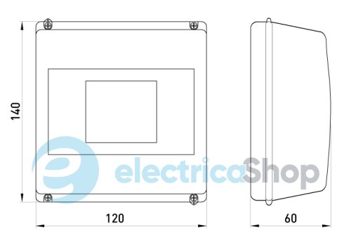 Корпус пластиковый 8-модульный e.plbox.stand.08, без дверцы CSU1035 E.NEXT