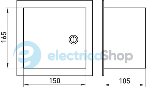 Корпус e.mbox.stand.w.06.z металлический, под 6 встраиваемых мод. с замком s0100018 E.NEXT