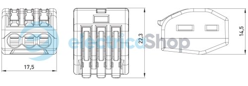 Клемна колодка e.lc.pro.pl.3 з натискним важелем p0660002 E.NEXT