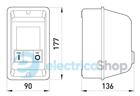 Електромагнітний пускач e.industrial.ukq.12mb.110, 12А, 110V i0100007 E.NEXT